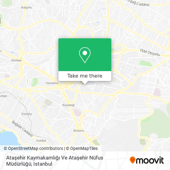 Ataşehir Kaymakamlığı Ve Ataşehir Nüfus Müdürlüğü map
