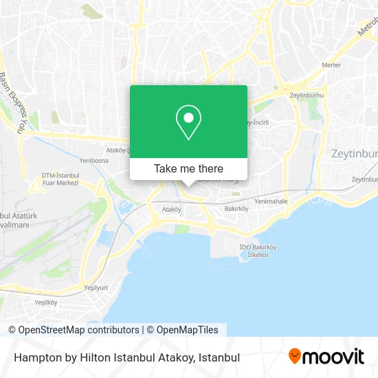 Hampton by Hilton Istanbul Atakoy map