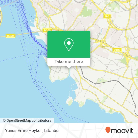 Yunus Emre Heykeli map