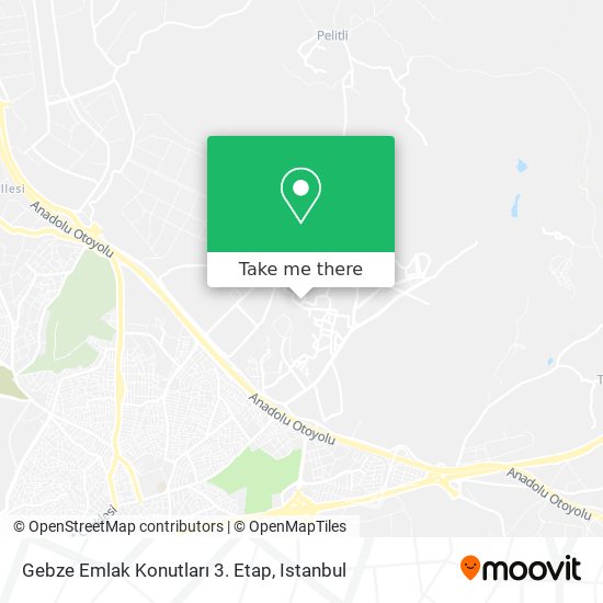 Gebze Emlak Konutları 3. Etap map