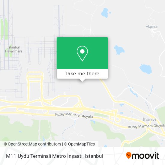 M11 Uydu Terminali Metro İnşaatı map