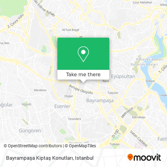 Bayrampaşa Kiptaş Konutları map