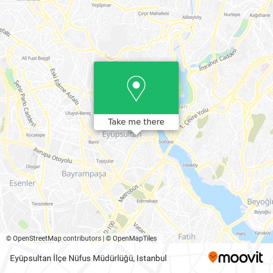 Eyüpsultan İlçe Nüfus Müdürlüğü map