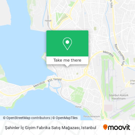 Şahinler İç Giyim Fabrika Satış Mağazası map