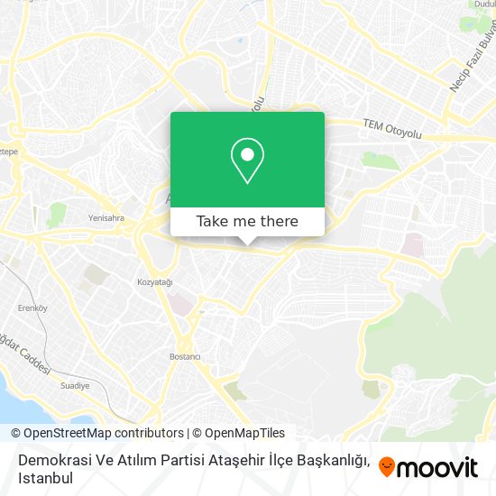 Demokrasi Ve Atılım Partisi Ataşehir İlçe Başkanlığı map