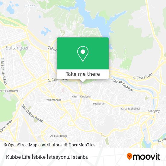 Kubbe Life İsbike İstasyonu map
