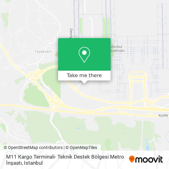 M11 Kargo Terminali- Teknik Destek Bölgesi Metro İnşaatı map