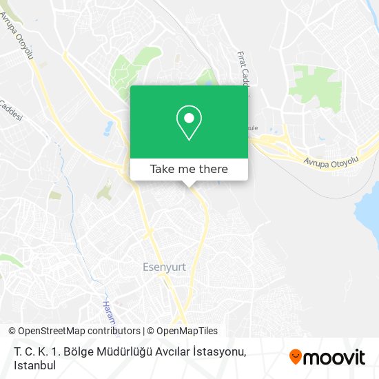 T. C. K. 1. Bölge Müdürlüğü Avcılar İstasyonu map