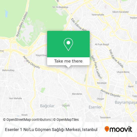 Esenler 1 No'Lu Göçmen Sağlığı Merkezi map