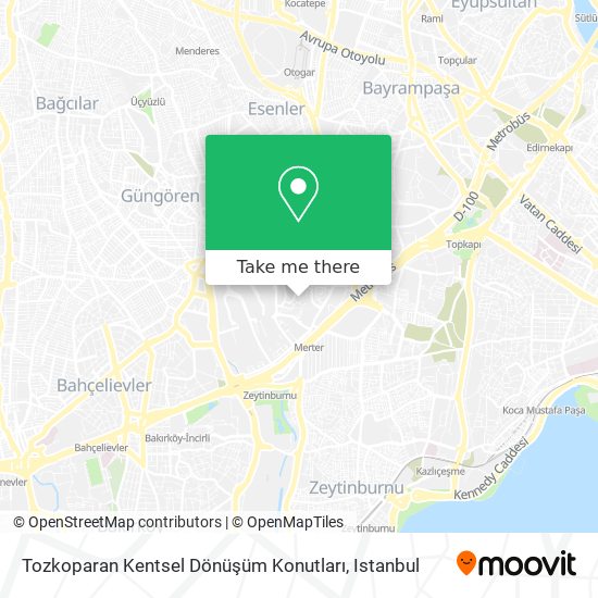 Tozkoparan Kentsel Dönüşüm Konutları map