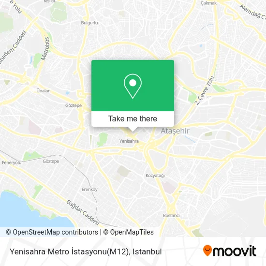 Yenisahra Metro İstasyonu(M12) map