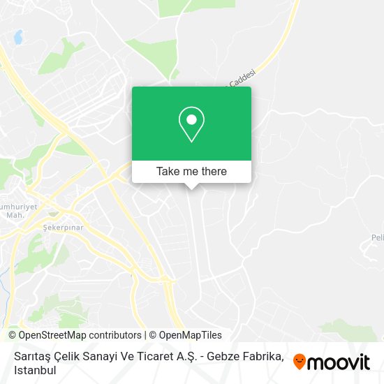 Sarıtaş Çelik Sanayi Ve Ticaret A.Ş. - Gebze Fabrika map