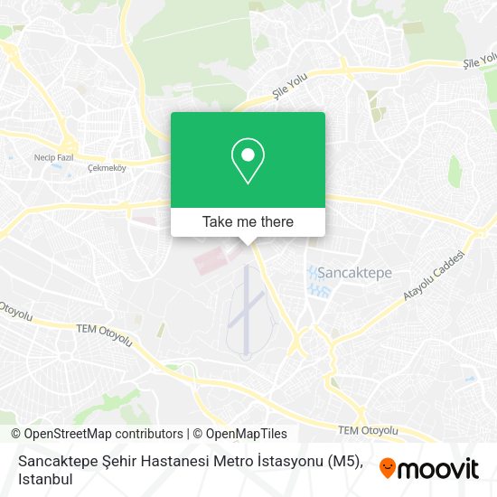 Sancaktepe Şehir Hastanesi Metro İstasyonu (M5) map