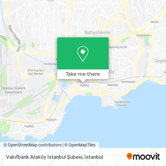 Vakıfbank Ataköy İstanbul Şubesi map
