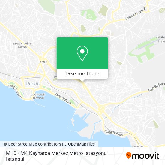 M10 - M4 Kaynarca Merkez Metro İstasyonu map