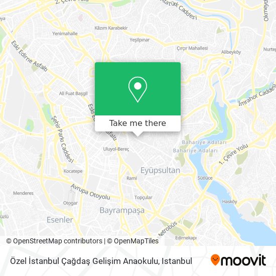 Özel İstanbul Çağdaş Gelişim Anaokulu map