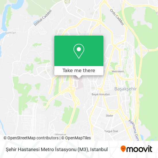 Şehir Hastanesi Metro İstasyonu (M3) map