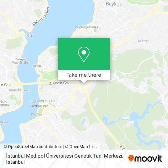 İstanbul Medipol Üniversitesi Genetik Tanı Merkezi map