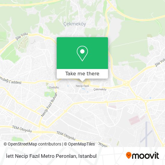 İett Necip Fazıl Metro Peronları map