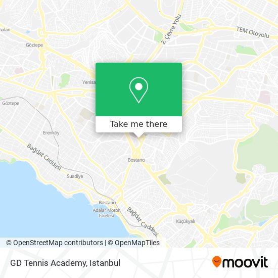 GD Tennis Academy map