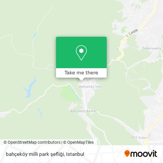 bahçeköy milli park şefliği map