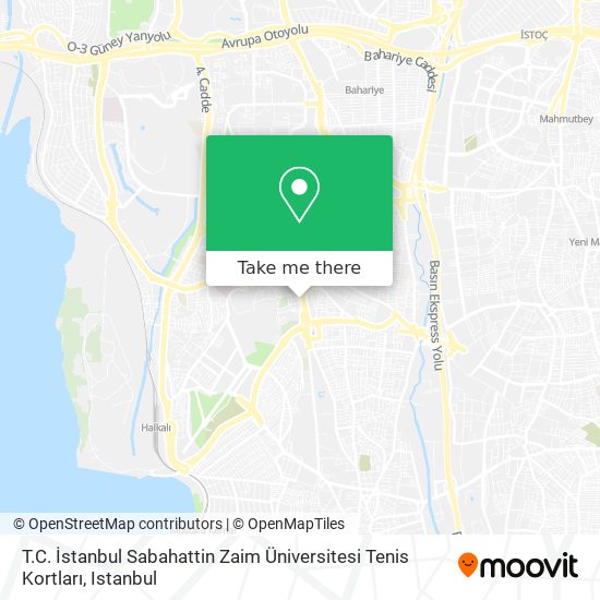 T.C. İstanbul Sabahattin Zaim Üniversitesi Tenis Kortları map