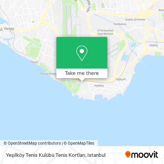Yeşilköy Tenis Kulübü Tenis Kortları map