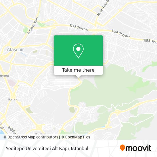 Yeditepe Üniversitesi Alt Kapı map