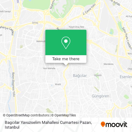 Bagcılar Yavuzselim Mahallesi Cumartesi Pazarı map