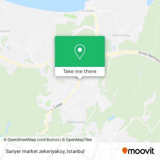 Sariyer market zekeriyakoy map