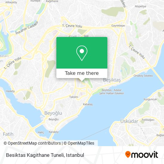 Besiktas Kagithane Tuneli map