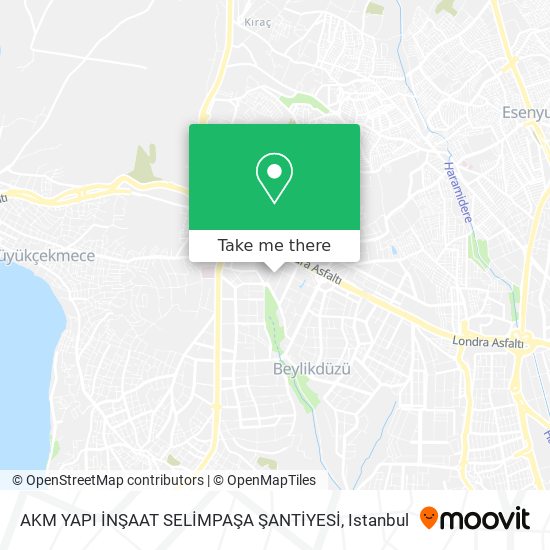 AKM YAPI İNŞAAT SELİMPAŞA ŞANTİYESİ map