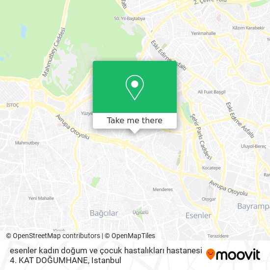 esenler kadın doğum ve çocuk hastalıkları hastanesi 4. KAT DOĞUMHANE map