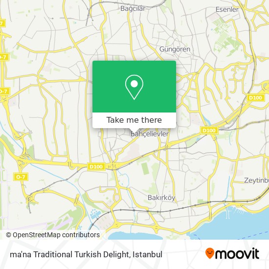 ma'na Traditional Turkish Delight map