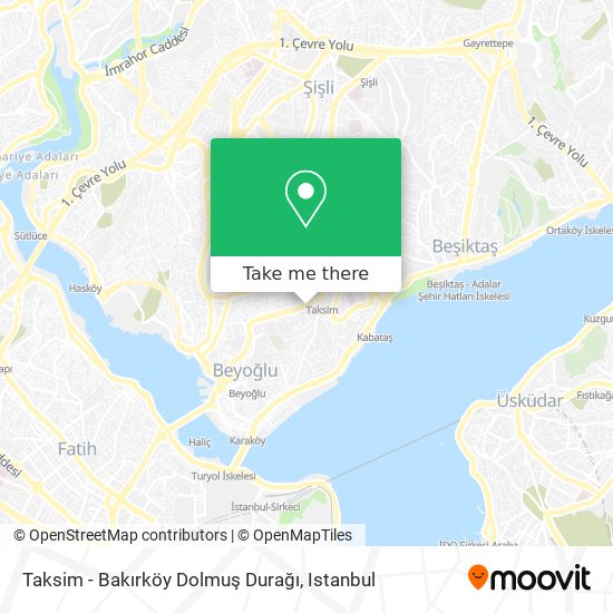 Taksim - Bakırköy Dolmuş Durağı map