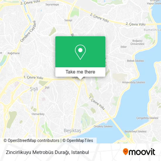 Zincirlikuyu Metrobüs Durağı map
