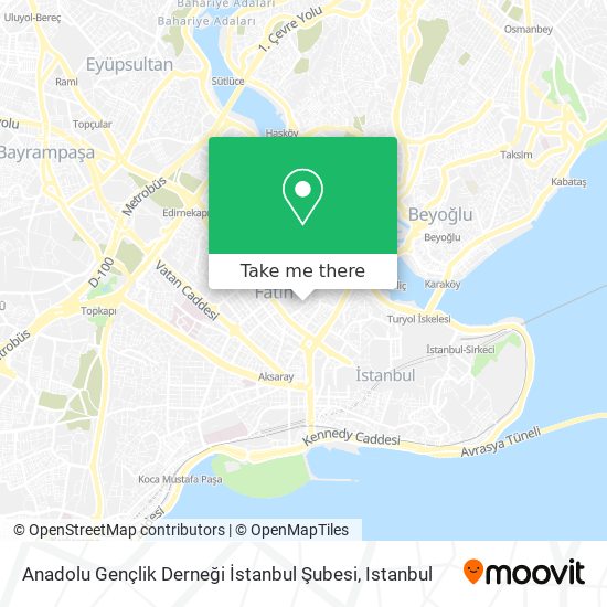 Anadolu Gençlik Derneği İstanbul Şubesi map