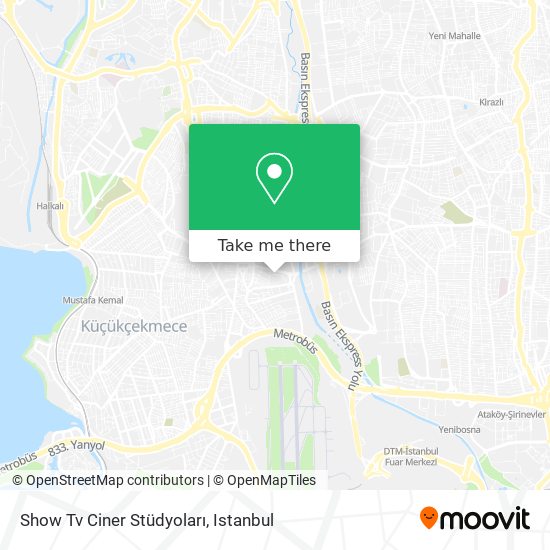 Show Tv Ciner Stüdyoları map