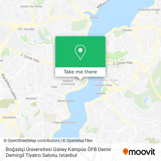Boğaziçi Üniversitesi Güney Kampüs ÖFB Demir Demirgil Tiyatro Salonu map