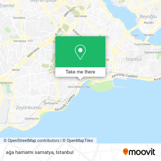 ağa hamamı samatya map