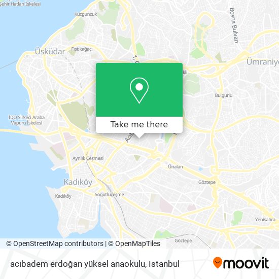 acıbadem erdoğan yüksel anaokulu map