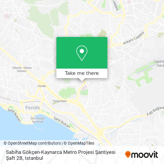 Sabiha Gökçen-Kaynarca Metro Projesi Şantiyesi Şaft 2B map
