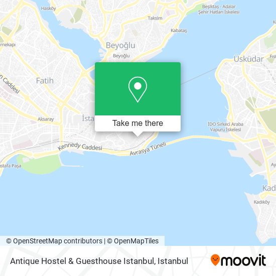 Antique Hostel & Guesthouse Istanbul map