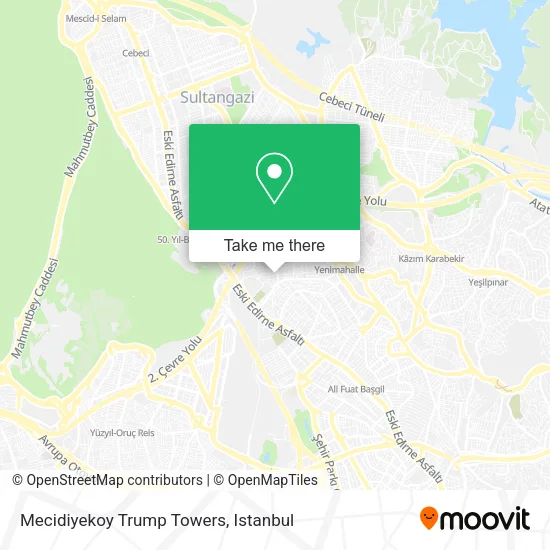 Mecidiyekoy Trump Towers map