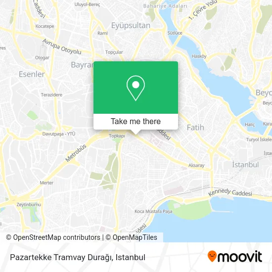 Pazartekke Tramvay Durağı map