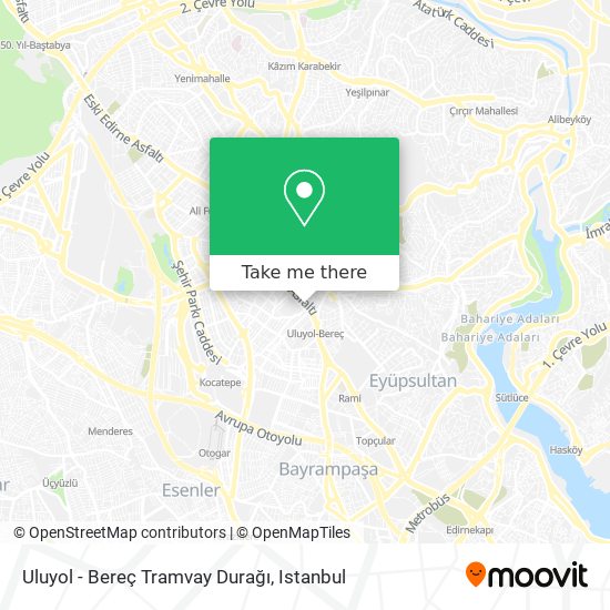 Uluyol - Bereç Tramvay Durağı map