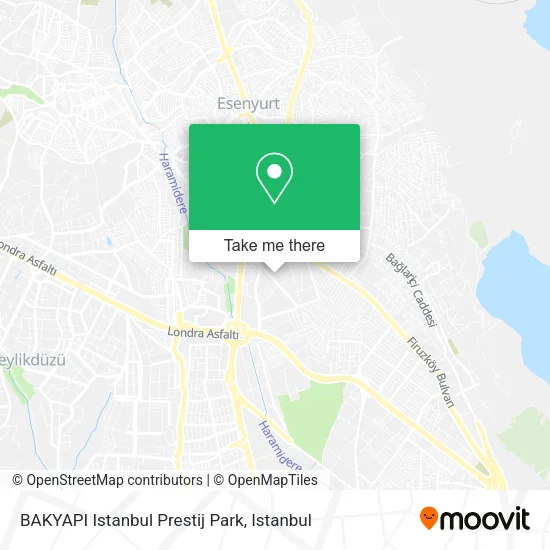 BAKYAPI Istanbul Prestij Park map