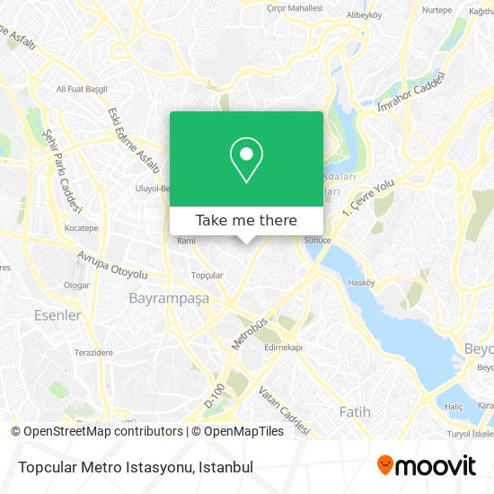 Topcular Metro Istasyonu map