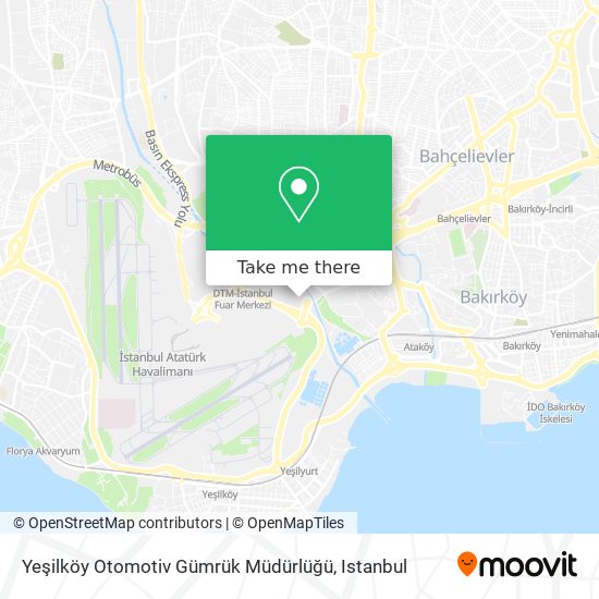 Yeşilköy Otomotiv Gümrük Müdürlüğü map