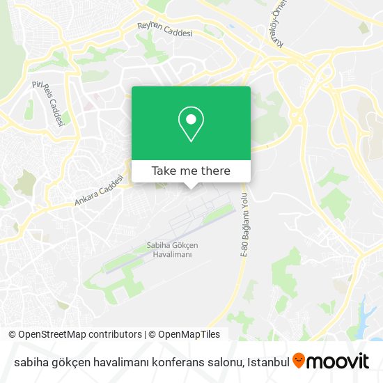 sabiha gökçen havalimanı konferans salonu map